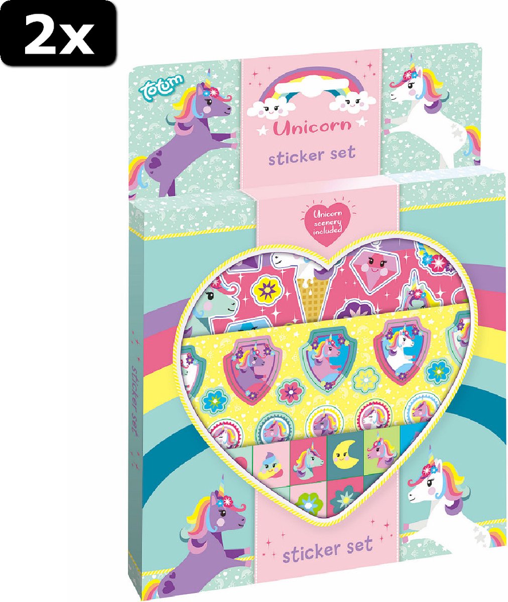 2x Totum Unicorn Stickerset