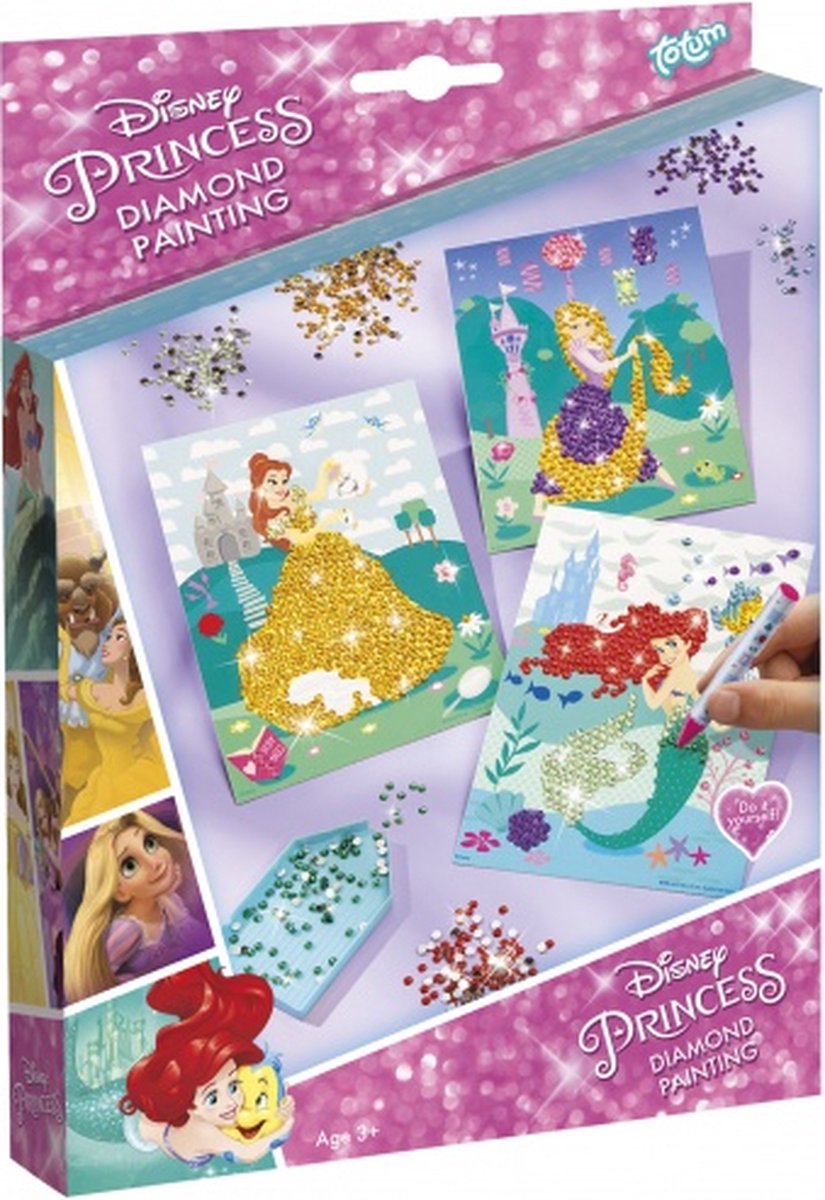 ApolloX knutselset Disney Princess Diamond Painting 4-delig