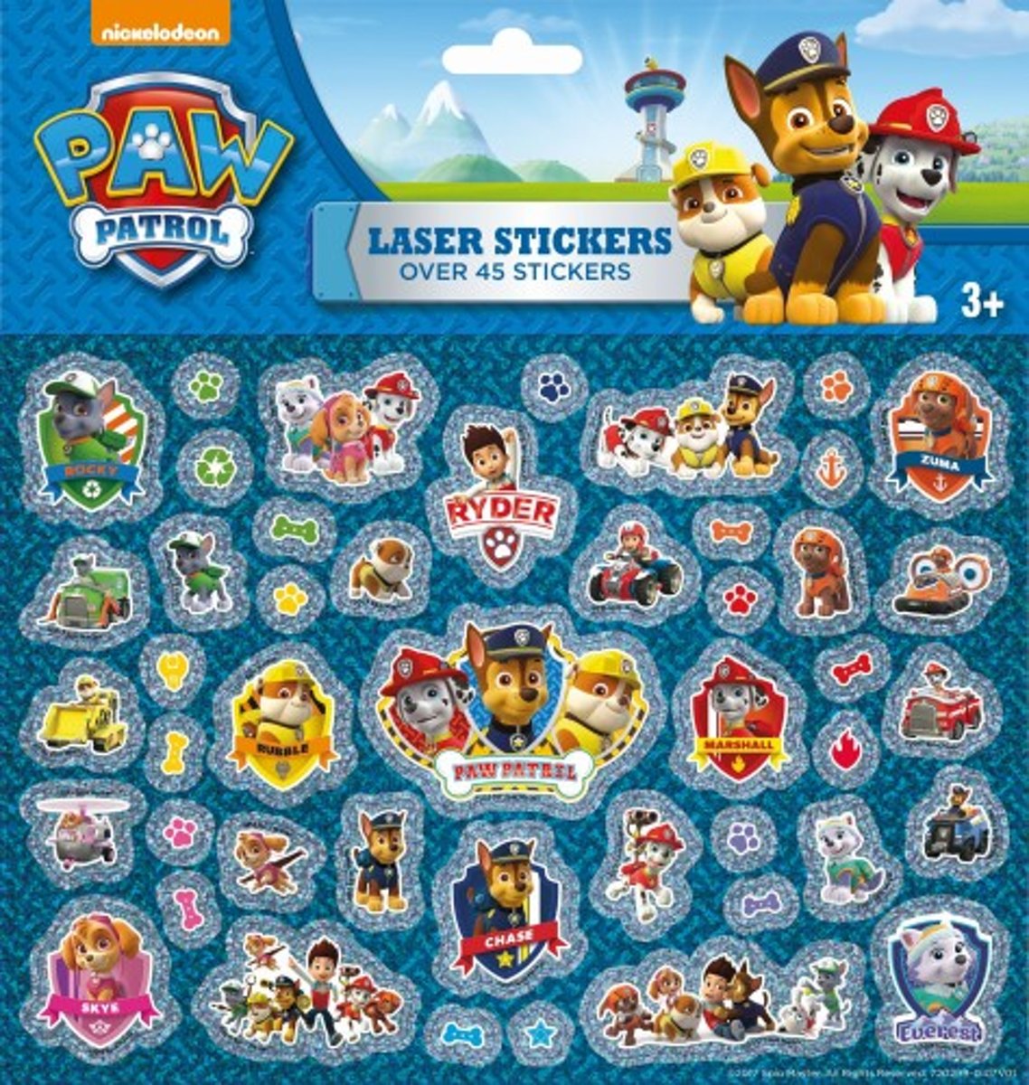 Paw Patrol Laser Stickervel 45 stickers