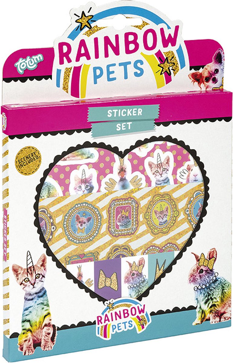 Totum Rainbow Pets stickerset