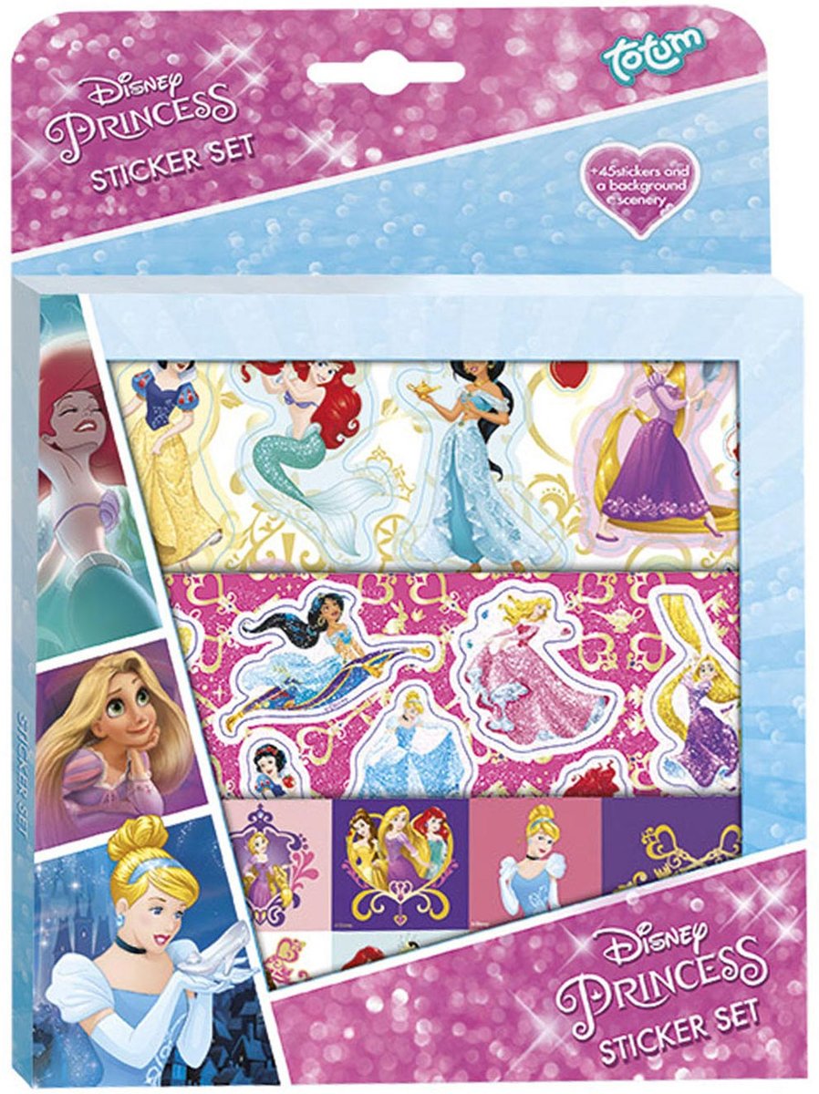   Stickerset Disney Princess 17,5 X 24,5 Cm 3 Vellen