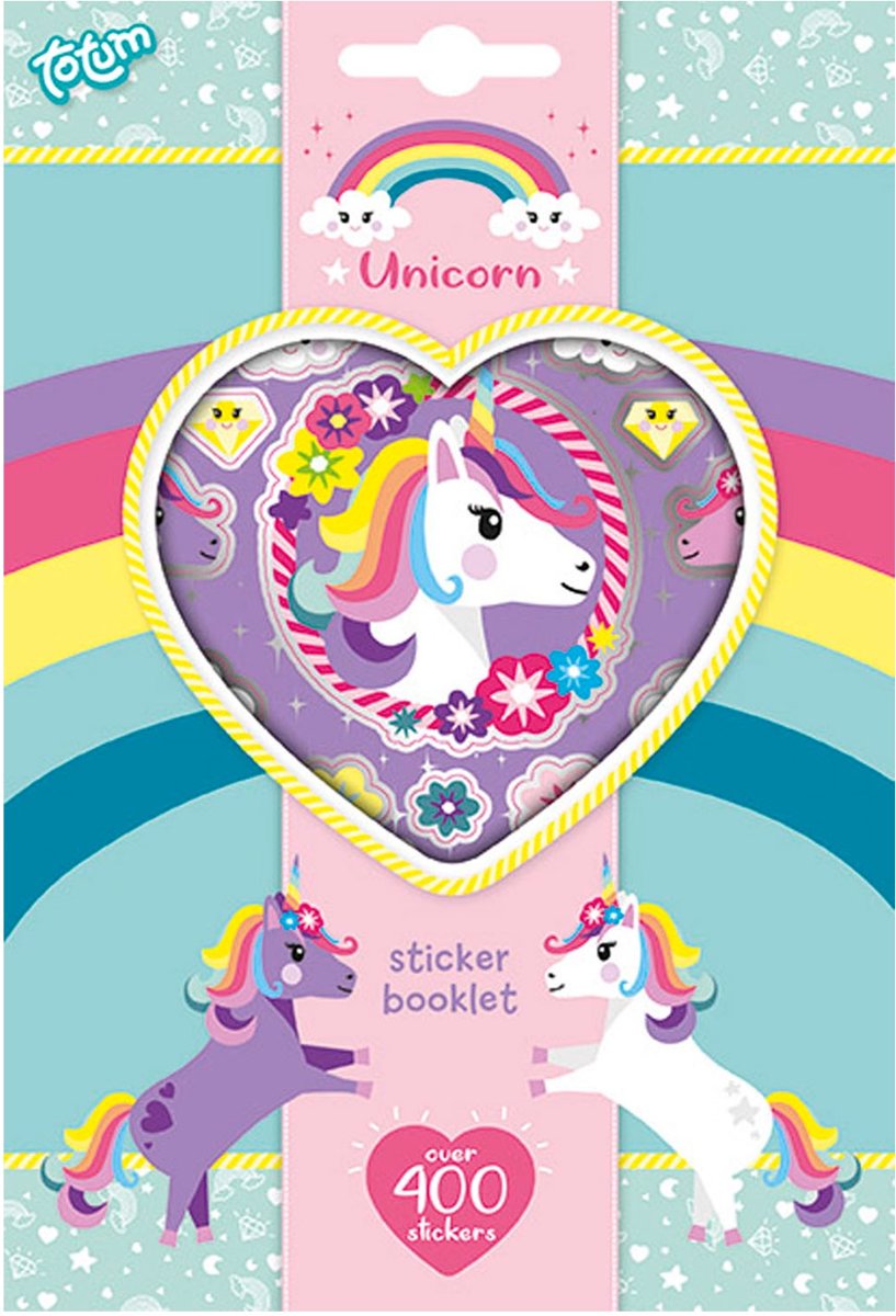   Stickerset Unicorn Booklet 14 X 21 Cm 4 Vellen