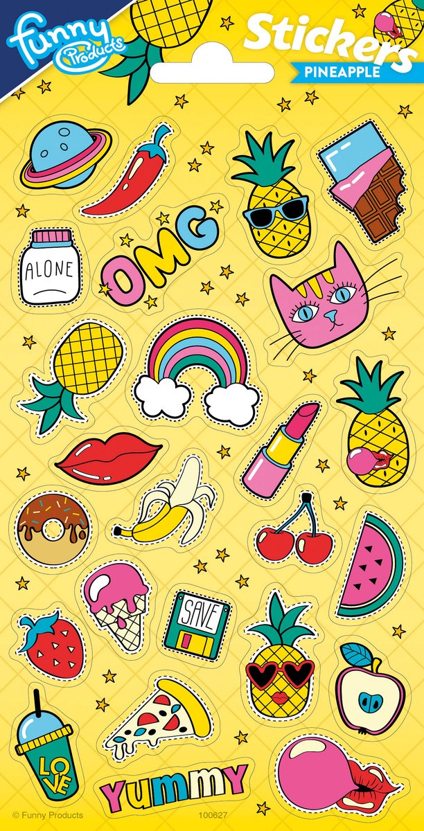 Totum Twinkle Stickers Glitter Sheet Pineapple