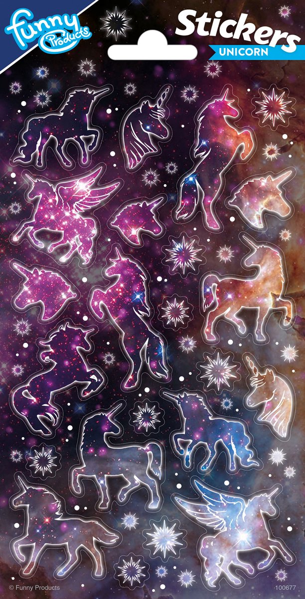 Totum Twinkle Stickers Glitter Sheet Unicorns 4