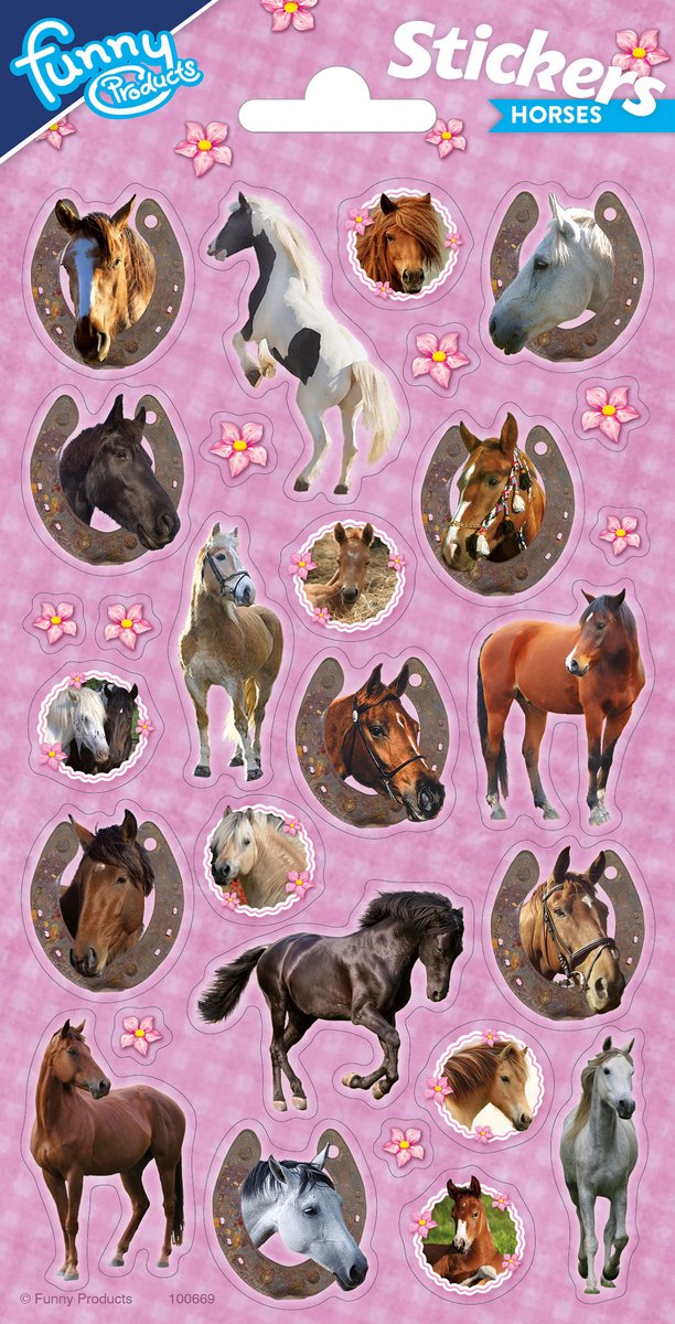 Totum Twinkle Stickers Paper Sheet Horses 3