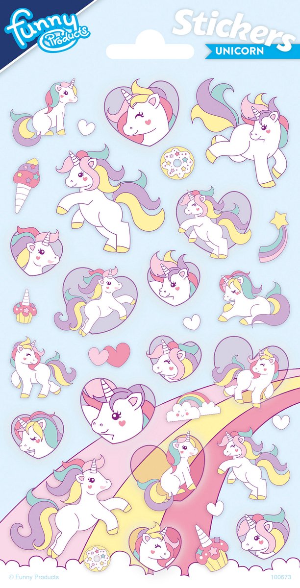 Totum Twinkle Stickers Paper Sheet Unicorns 2