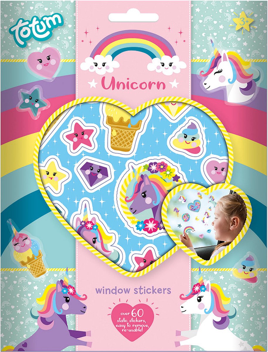 Totum Unicorn raamstickers