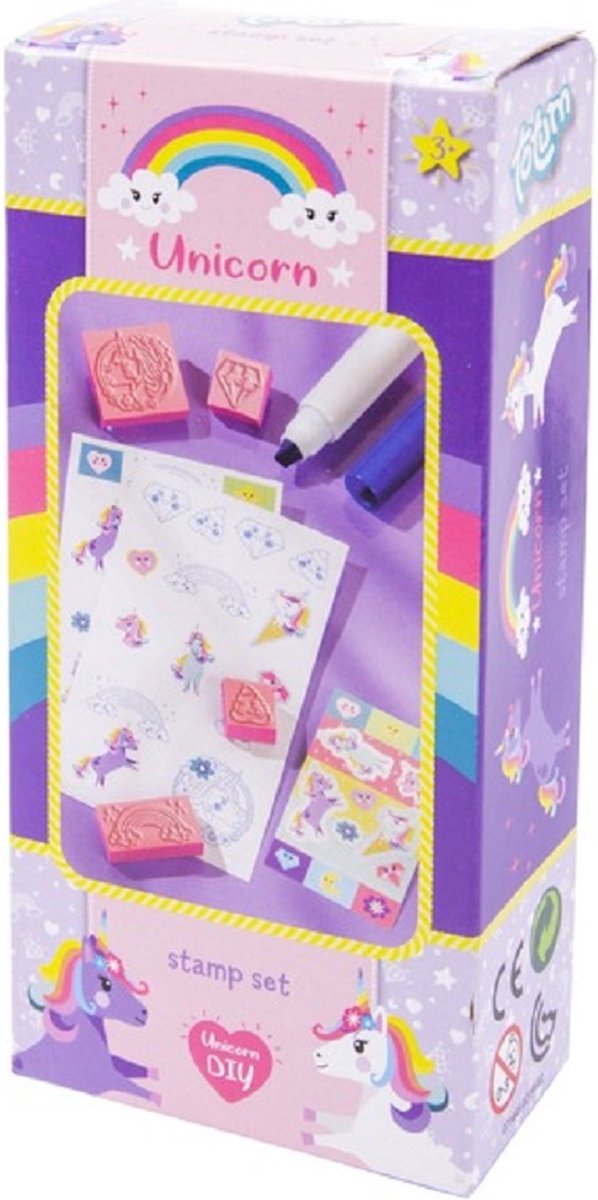 Totum eenhoorn stempel set - Inclusief stickers