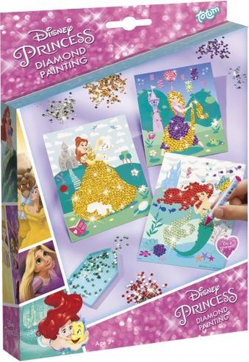 knutselset Disney Princess Diamond Painting 4-delig