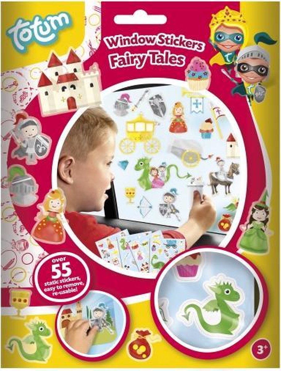 raamstickers Fairy Tales 16 x 21 cm junior 4 vellen