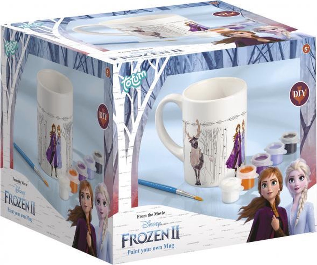 schilder jouw mok Frozen II meisjes wit 3-delig