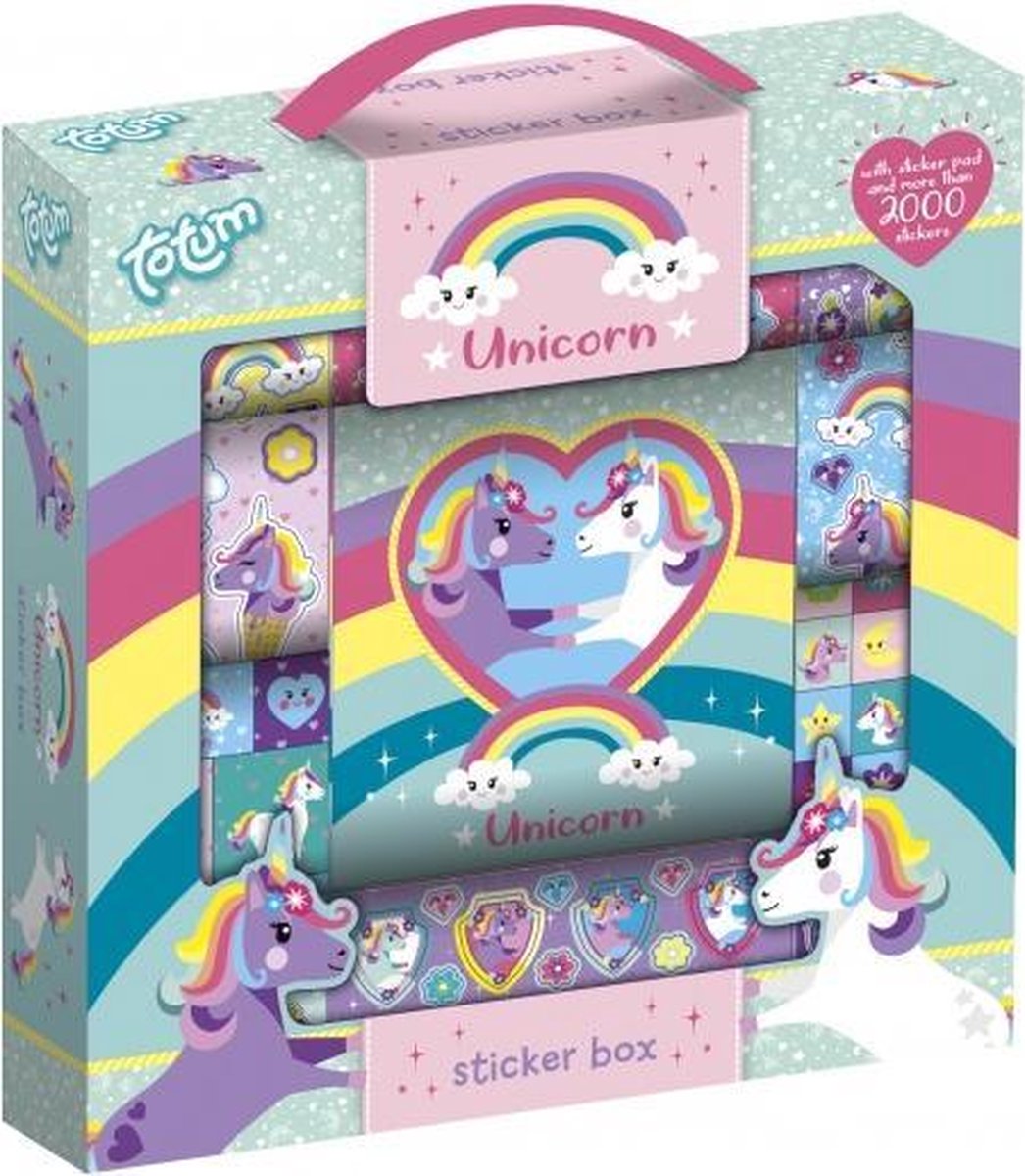 stickerbox Unicorn 21,5 cm meisjes 2000 stuks