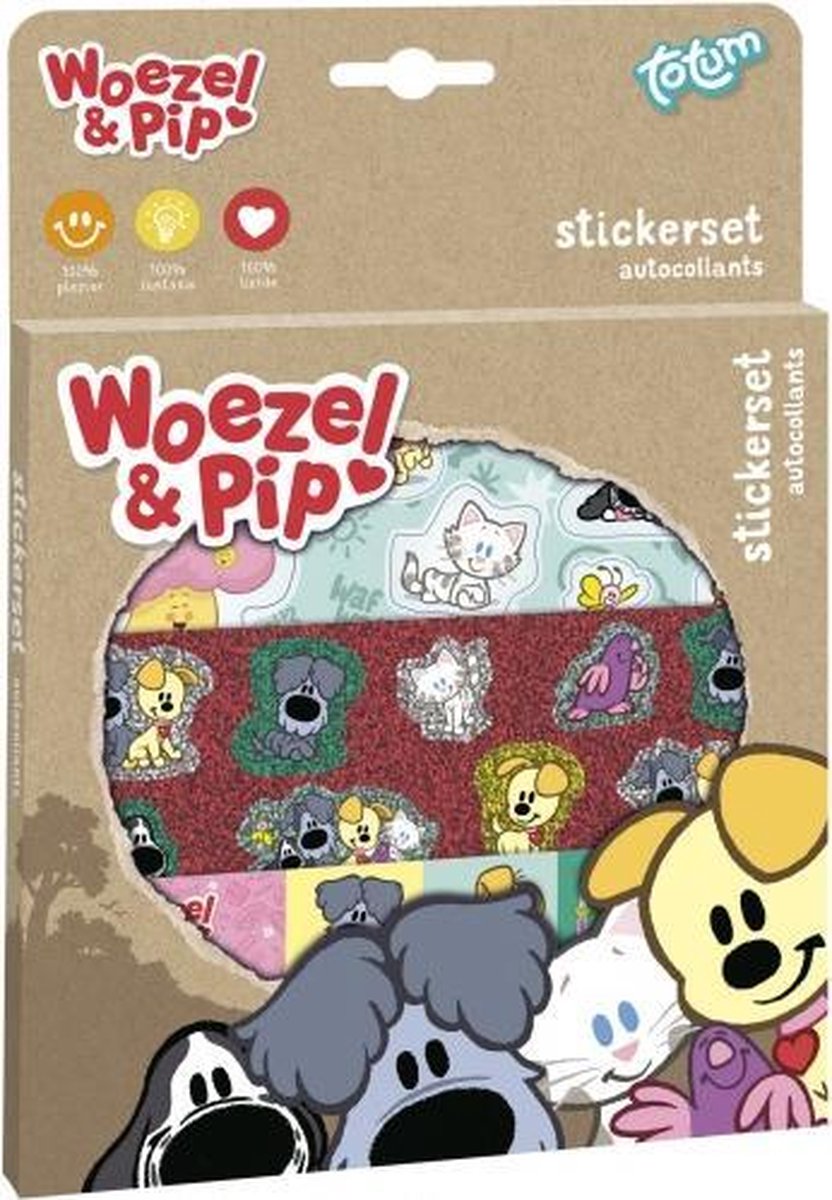 stickerset Woezel en Pip 17,5 x 24,5 cm 3 vellen