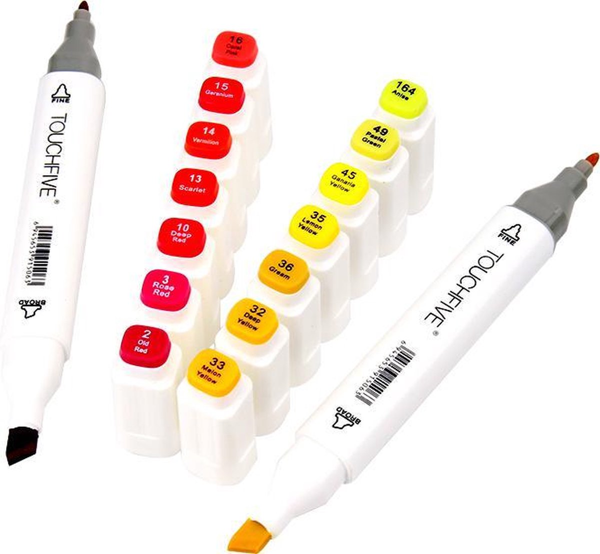 TouchFIVE 108 Color Markers Manga Drawing Markers Pen Alcohol Based Sketch Felt-Tip Oily Twin Brush Pen Art Supplies