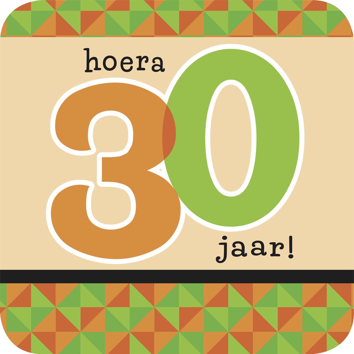 30x Luxe Bierviltjes/Onderzetter met 30 jaar, Oranje - Verjaardag - Themafeest 30 jaar - Versiering - Leeftijd