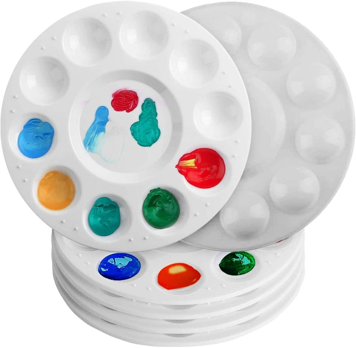 TOVBMUP Palet - Verfpalet - Schilderpalet - voor schildertinten, DIY kunstschilderen - 6 stuks