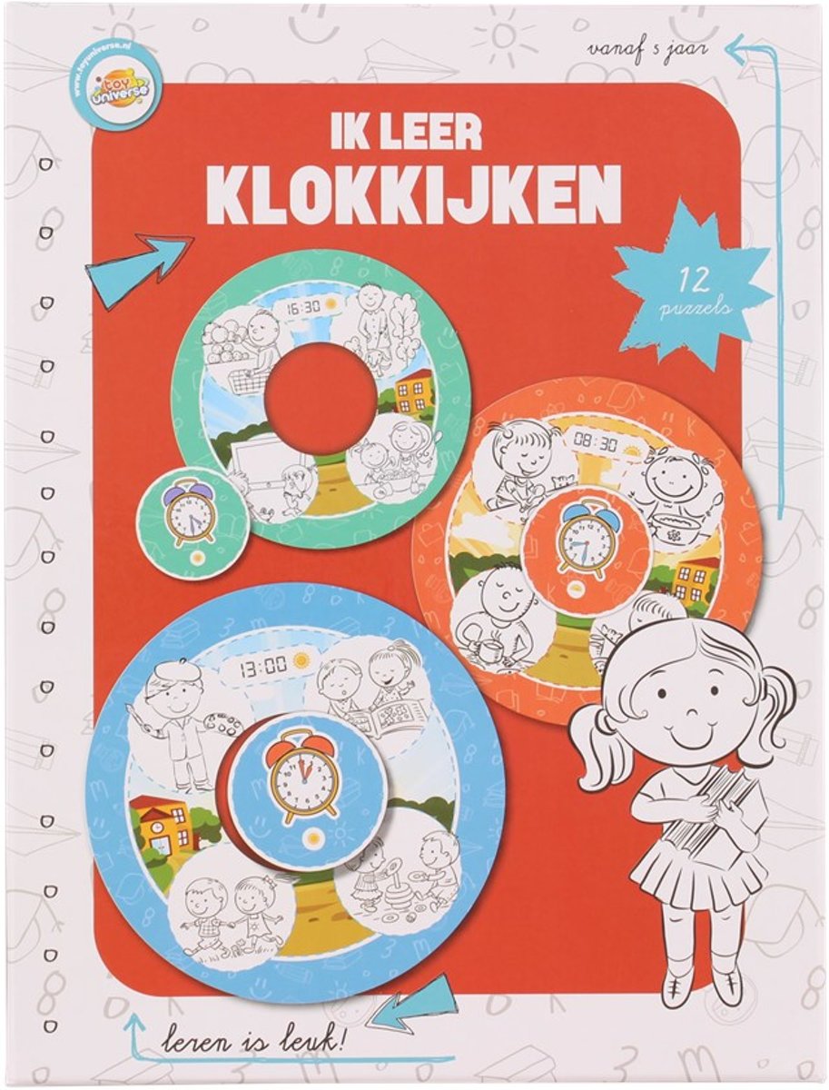 Educatief spel ik leer klokkijken – ik leer klokkijken – klokkijk spel – oefenspel – leerspel – oefenen met klokkijken – klokkijken oefenen voor kinderen – vanaf 5 jaar