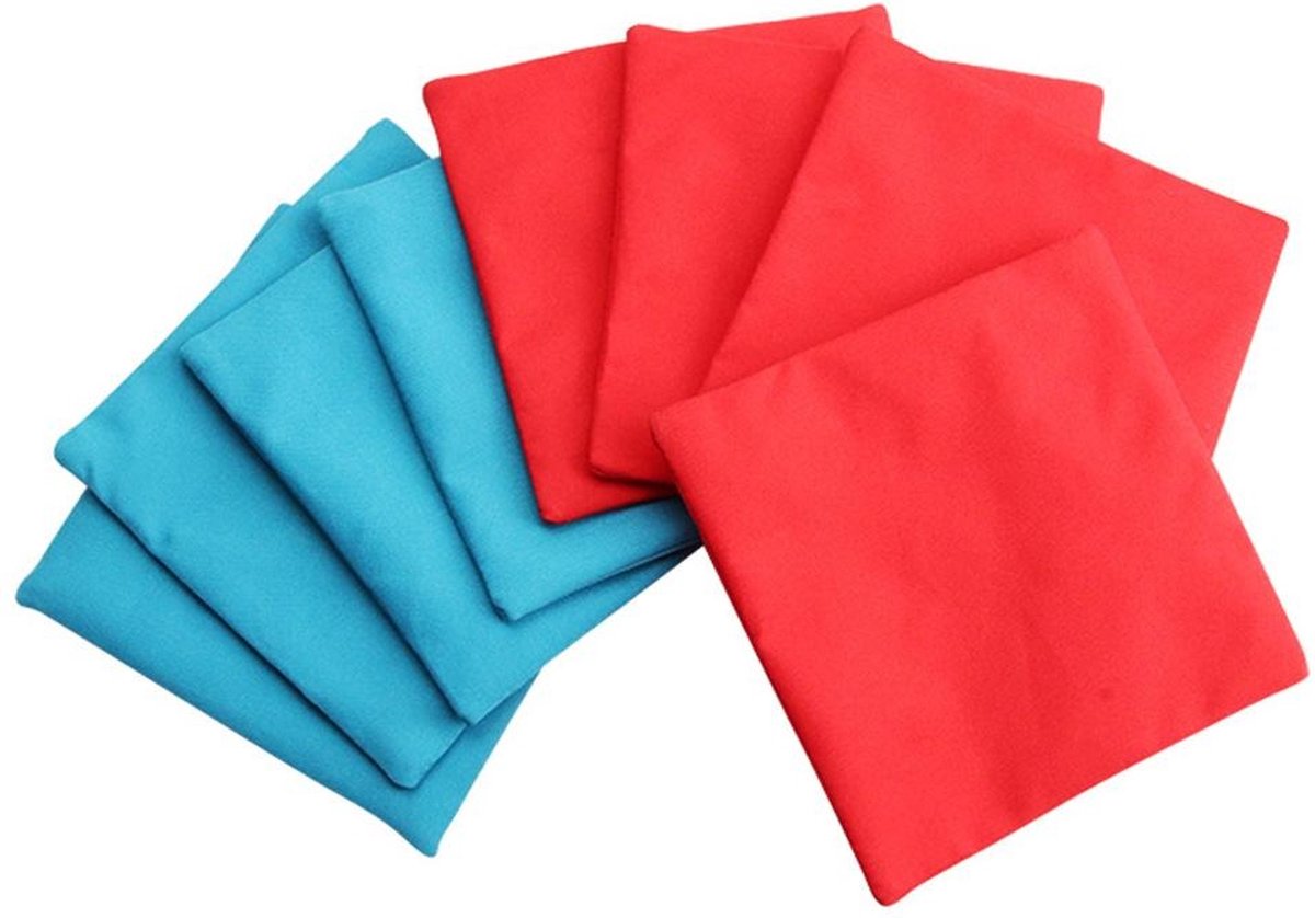 Toyitors® Pittenzakjes klein – hand oog coordinatie – Rood blauw – 8 stuks