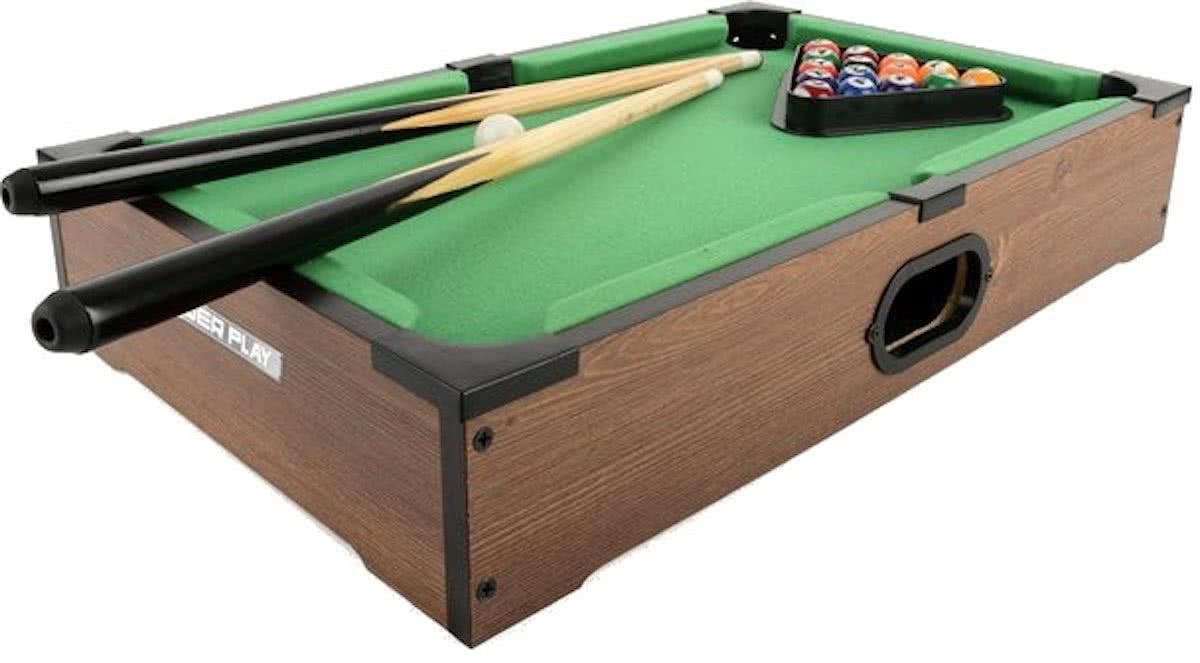   Poolbiljarttafel 20 Inch Bruin 20-delig