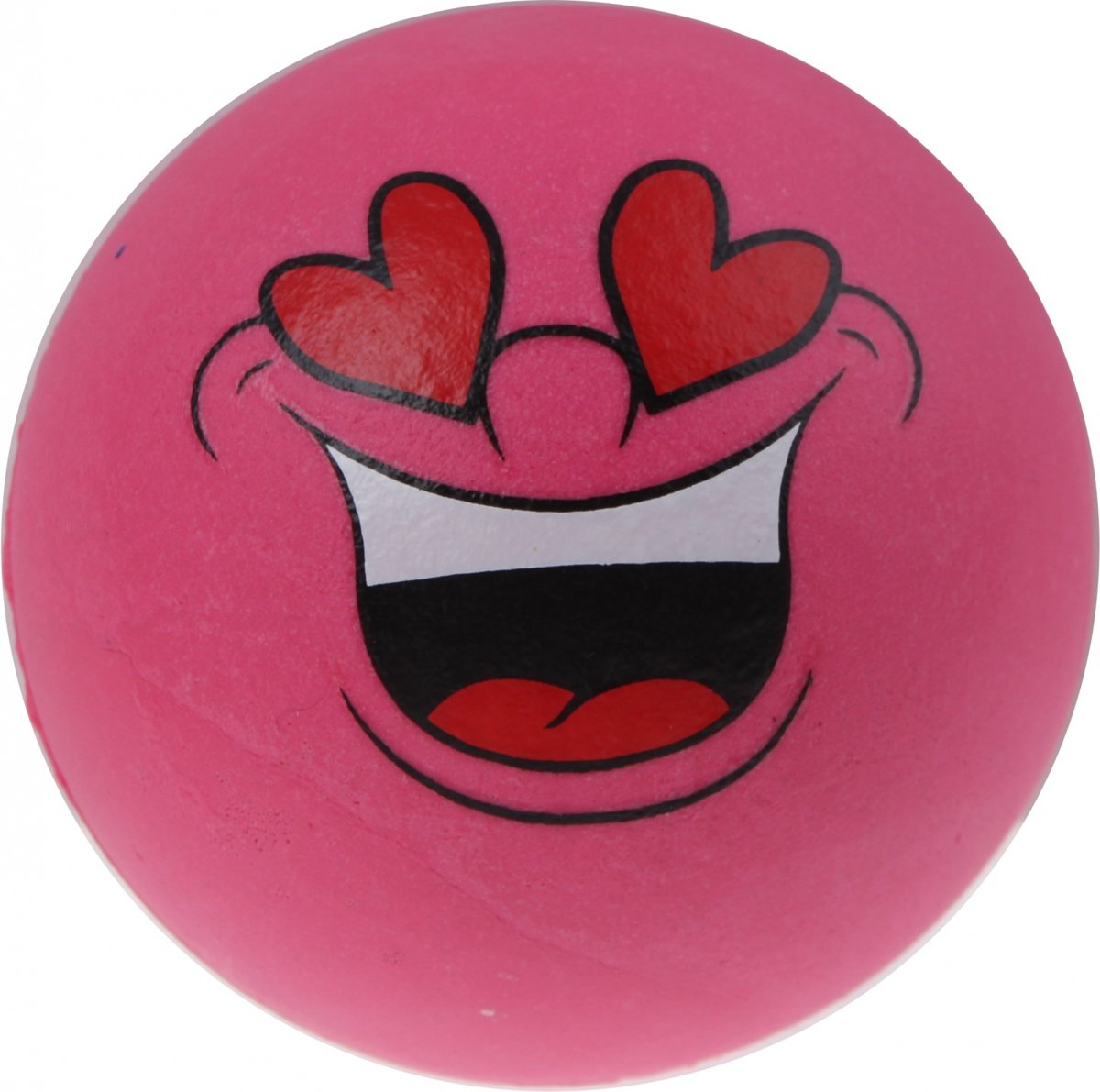 Toyrific Stuiterbal Smiley 6,3 Cm Roze