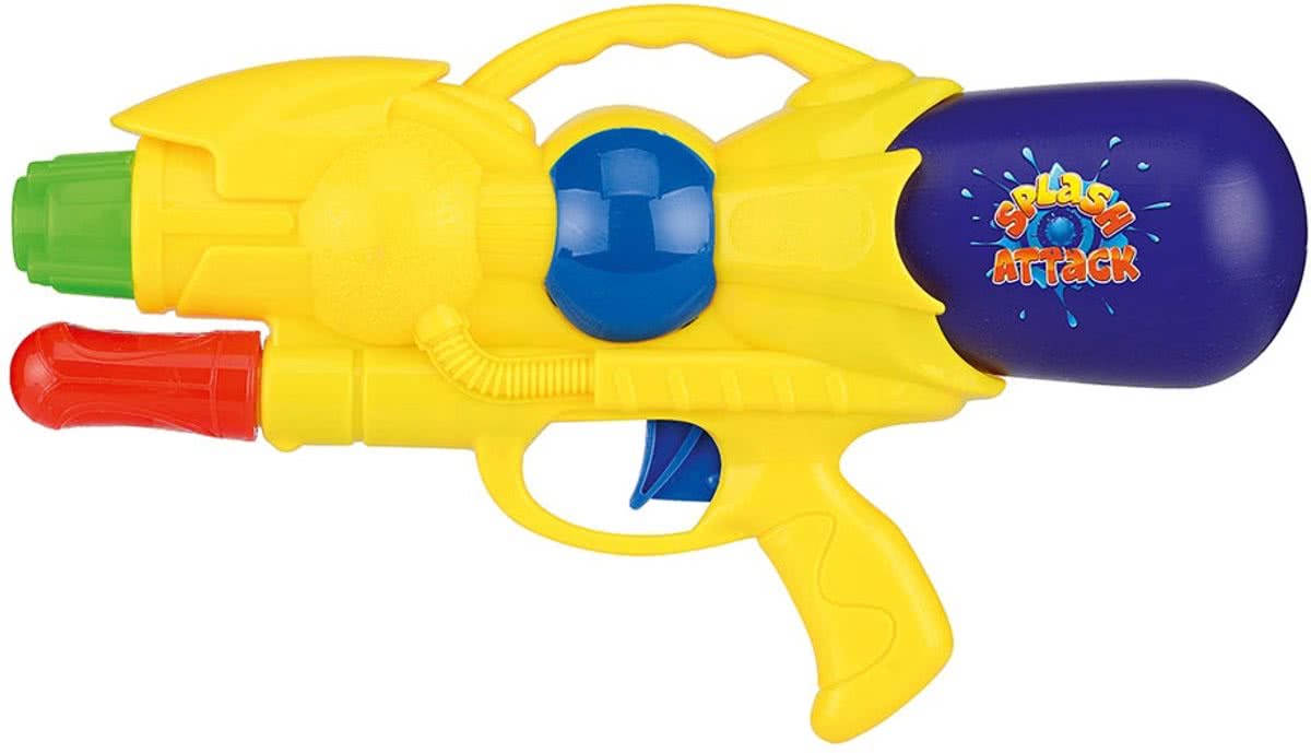 Toyrific Waterpistool pump action 28cm geel