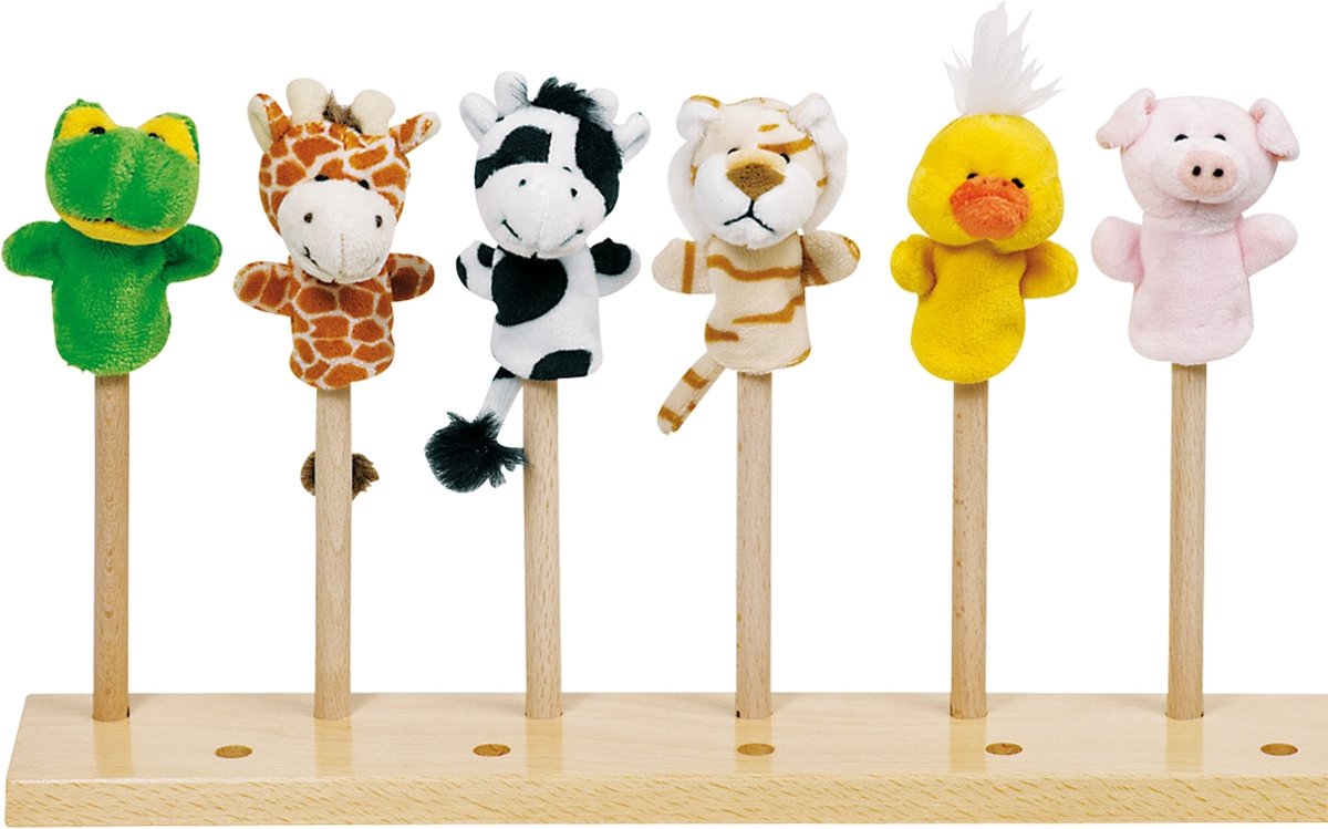 Vingerpopjes: BABYDIEREN H7-8cm, 6 stuks