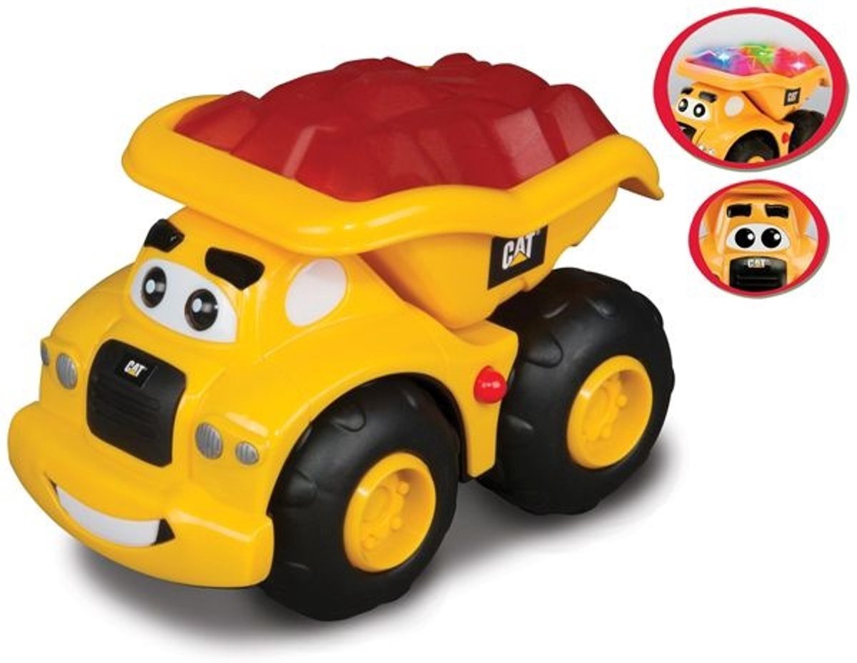 Toystate Caterpillar Glow Dump Truck Geel