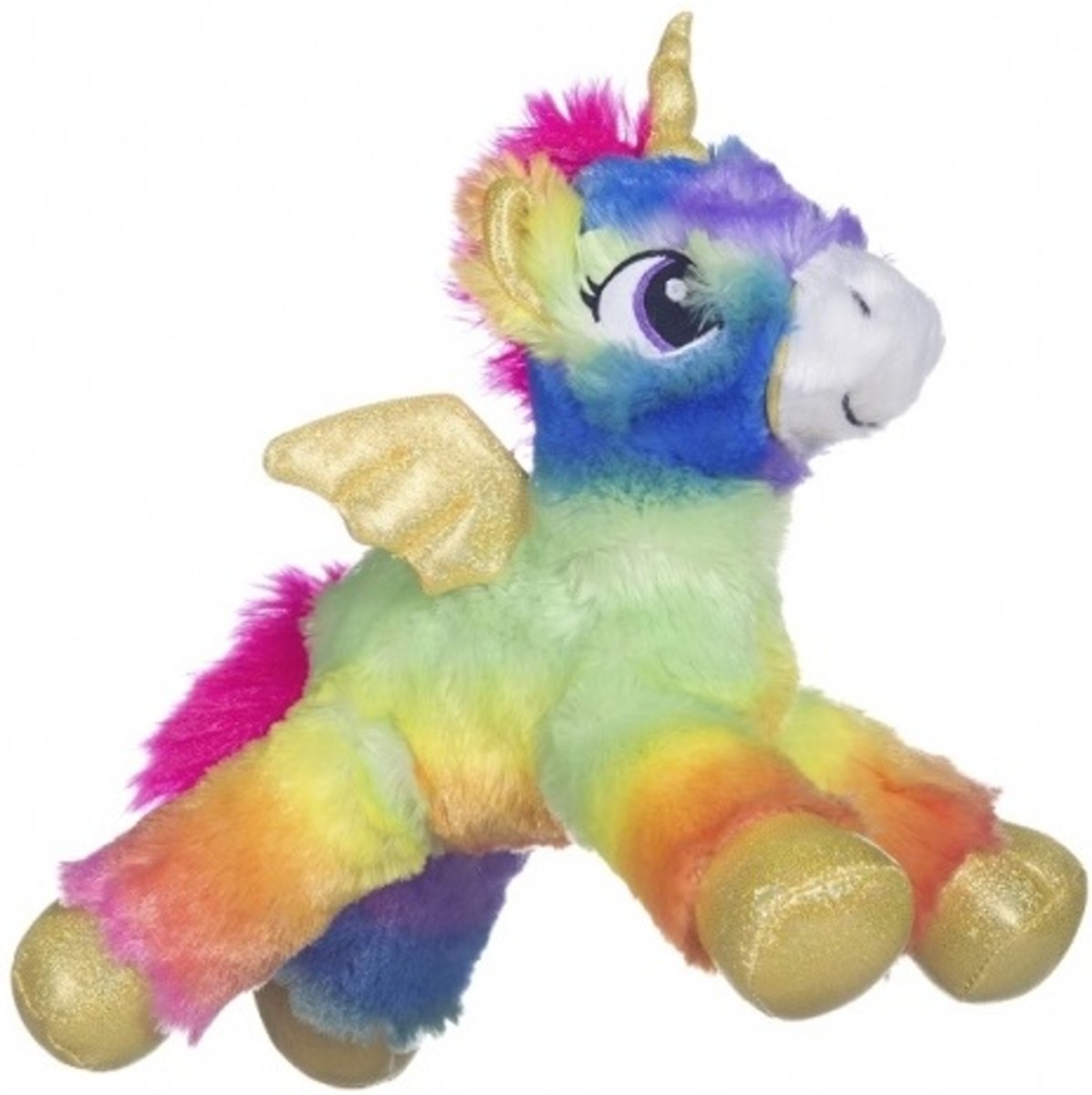 Regenboog Unicorn Eenhoorn knuffel 34 cm