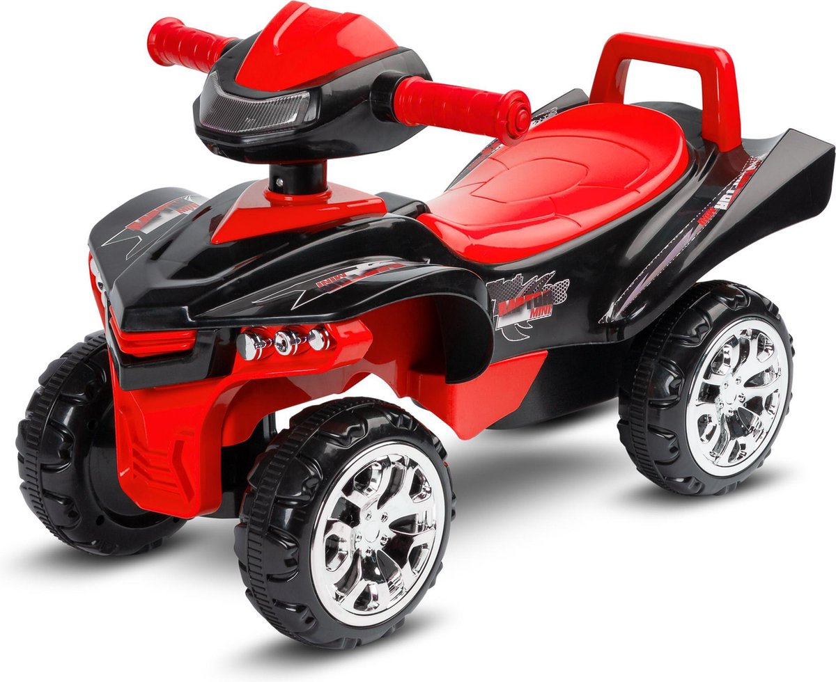 Baby Nora Toyz Loopwagen Mini Raptor Quad - Rood - Looptrainer - Loopwagen - Baby Walker