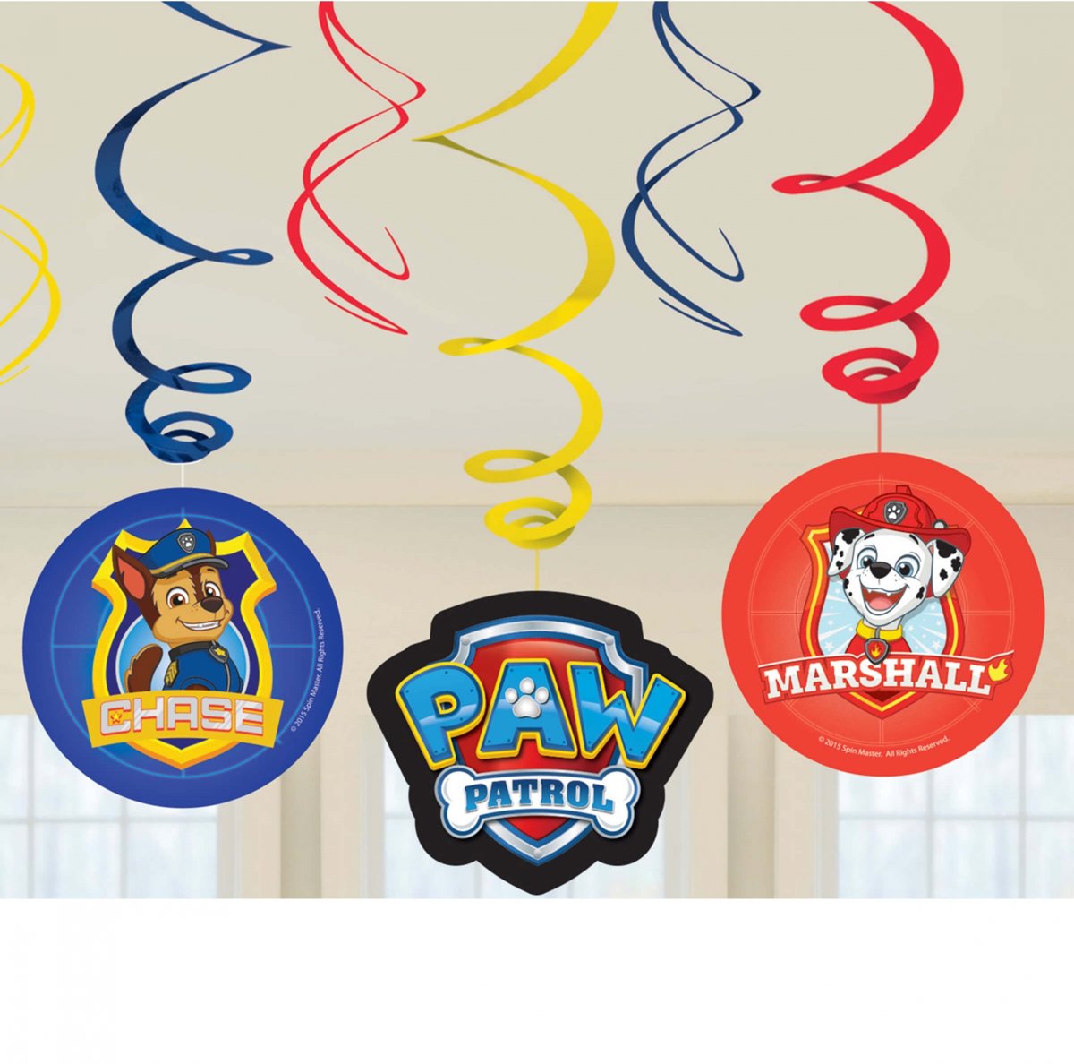 6 Paw Patrol™ plafonddecoraties - Feestdecoratievoorwerp