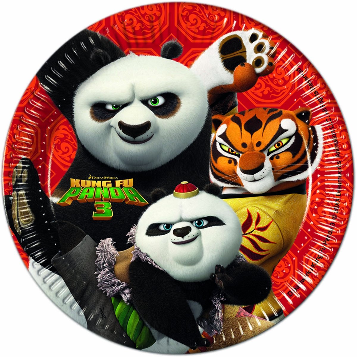 8 kartonnen Kung Fu Panda 3™ borden - Feestdecoratievoorwerp