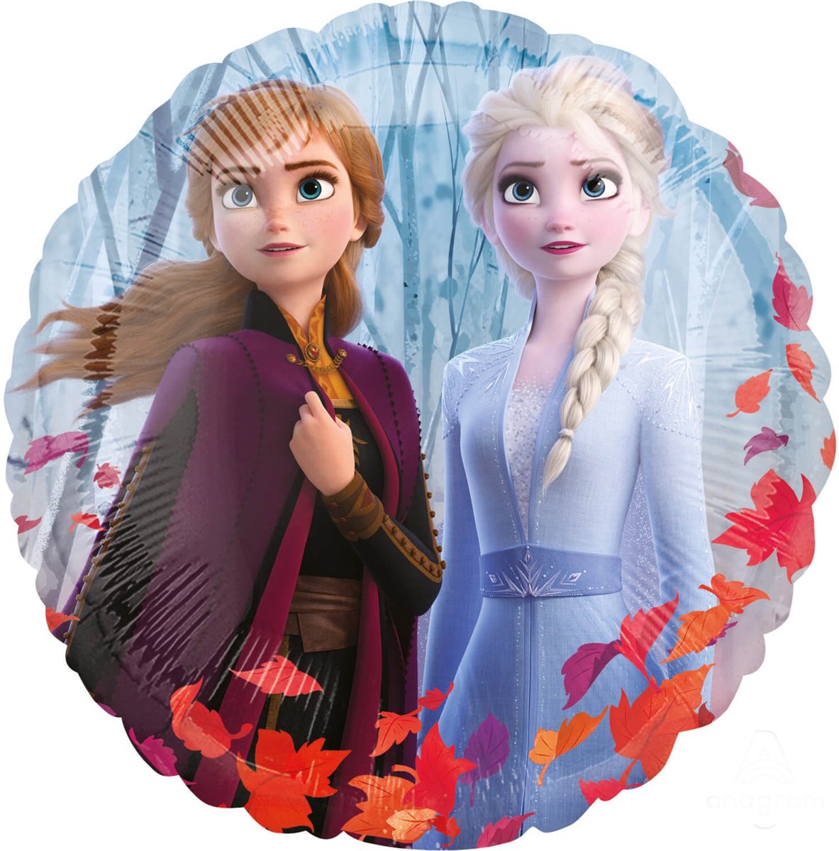 Ronde Frozen 2™ aluminium ballon - Feestdecoratievoorwerp