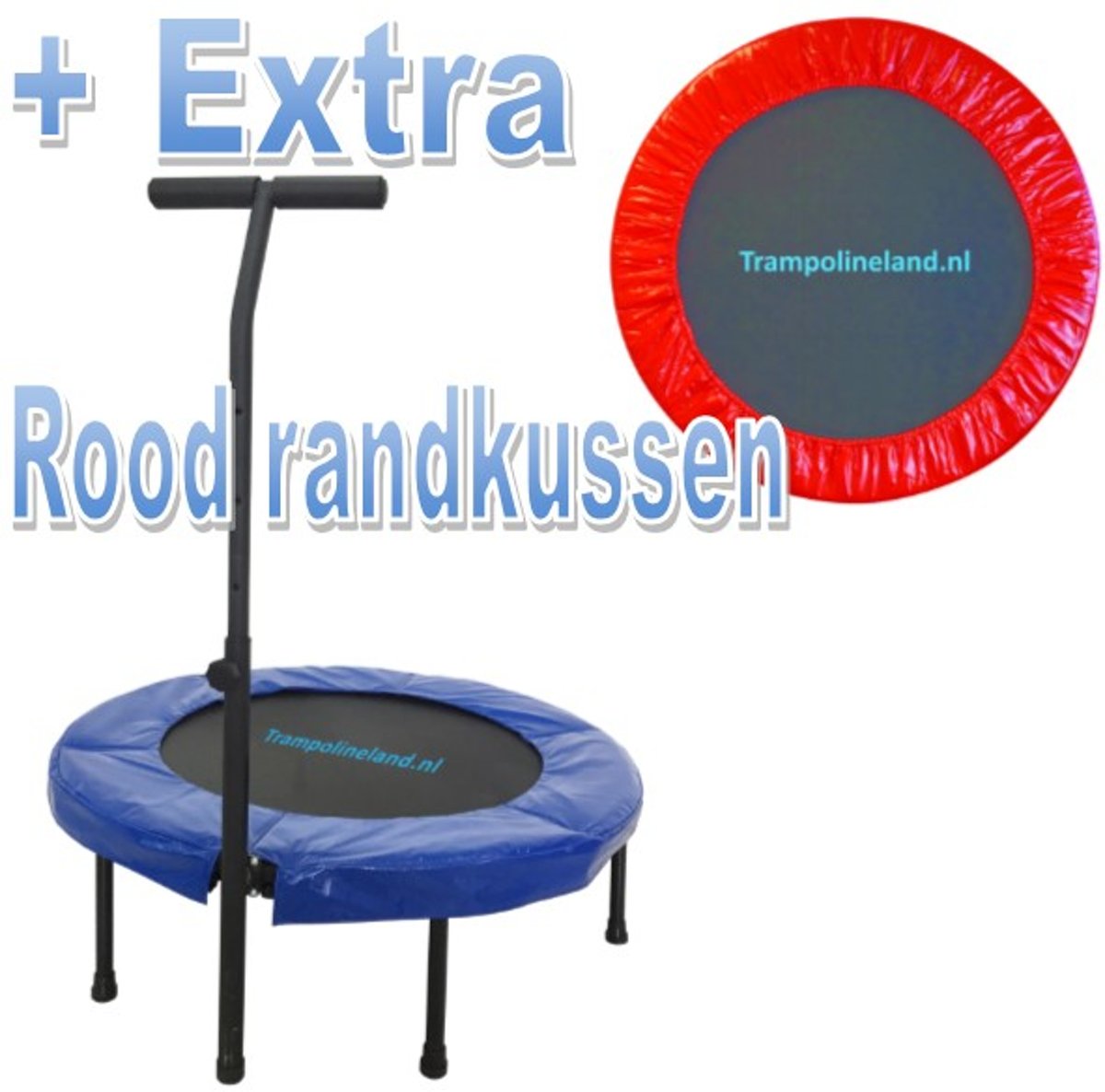 Trampolineland Deluxe trampoline met beugel 96 cm Rood