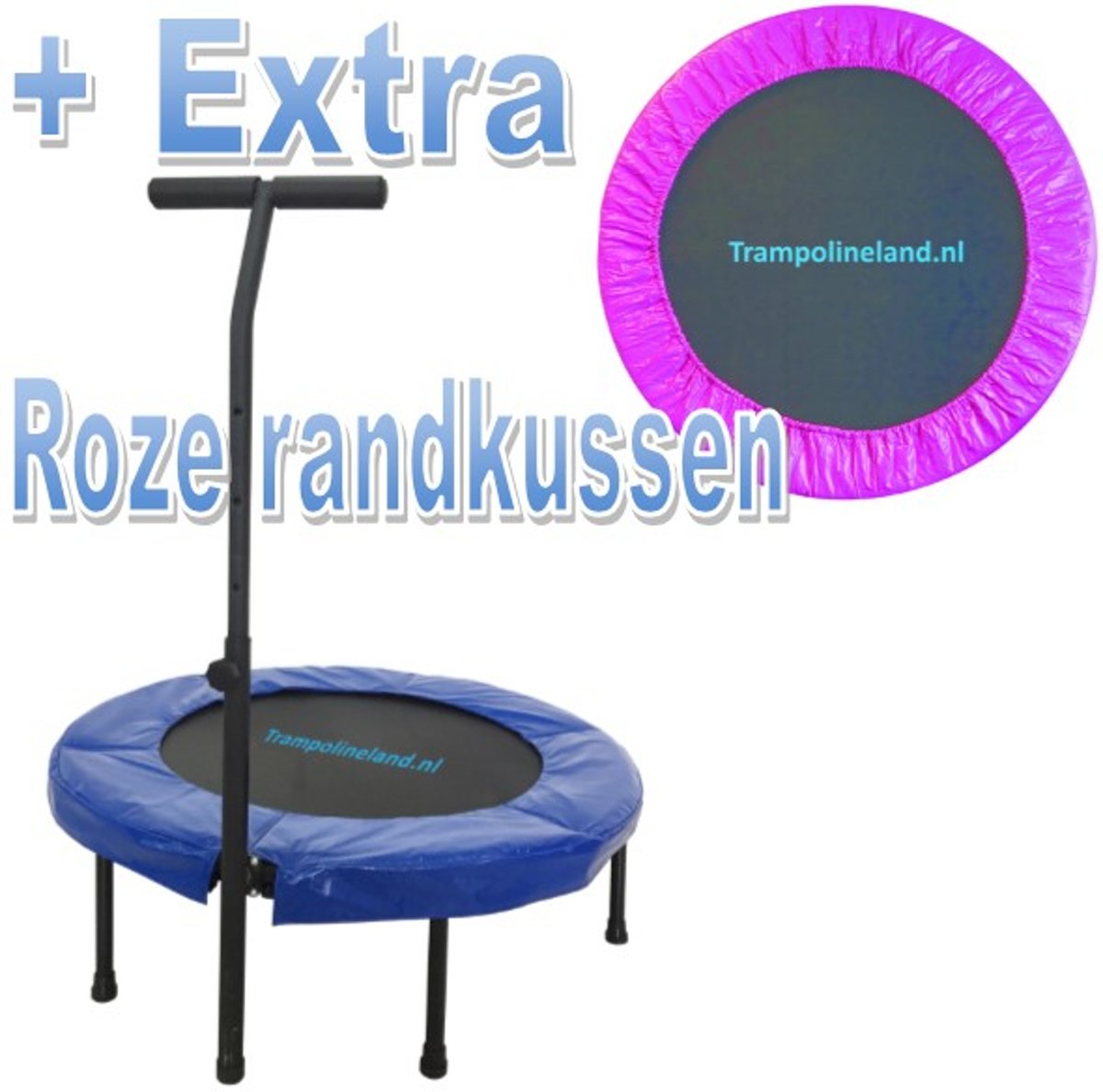 Trampolineland Deluxe trampoline met beugel 96 cm Roze