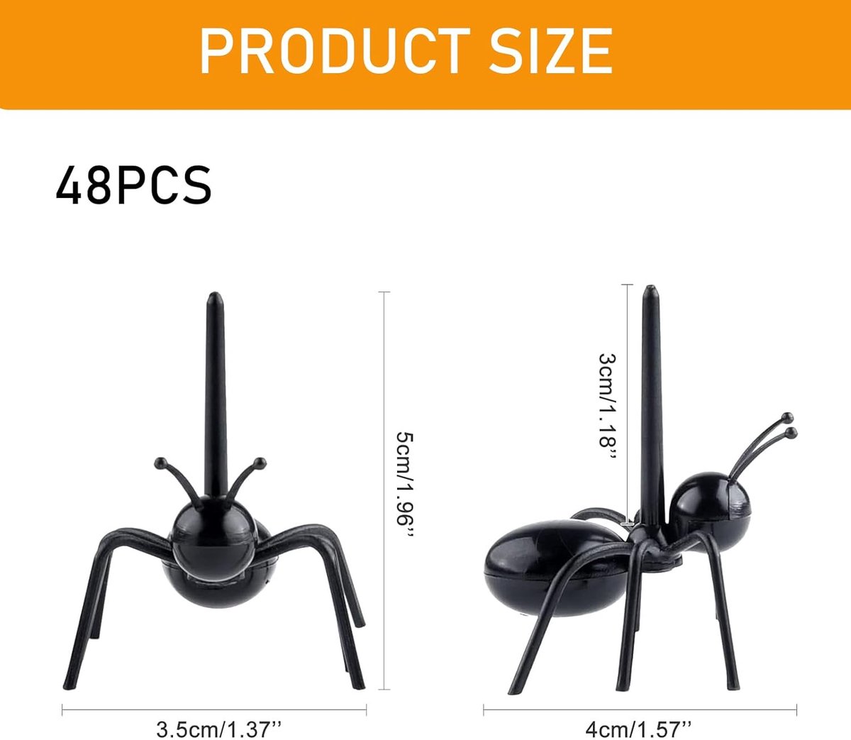 TRANKIELO® - Herbruikbare Dessertvorken Set, Kindvriendelijk Design, Fruit en Snack Vorkjes – Tandvork – 48 Stuks