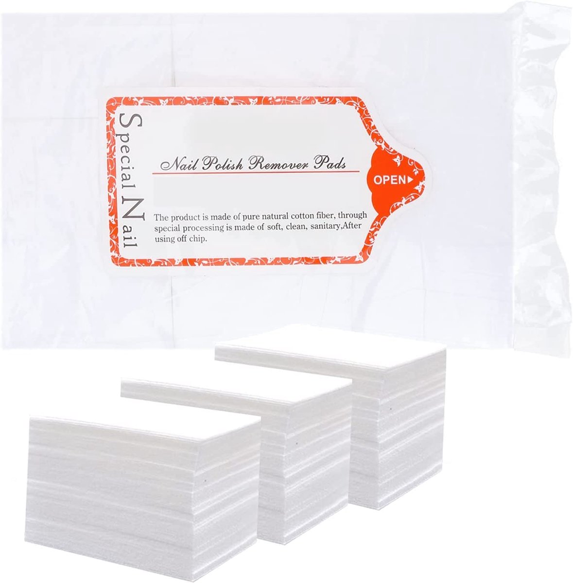 TRANKIELO® – Pluisvrije Nageldoekjes van Katoen en Vlies – 1260 Stuks – Nagellak Remover Doekjes – Ideaal voor Gelnagellak – Duurzaam en Waterabsorberend