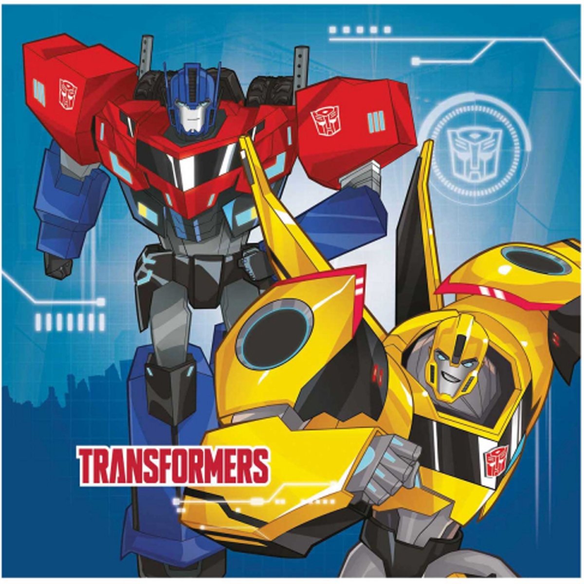 20 Transformers Robots in Disguise™ servetten - Feestdecoratievoorwerp