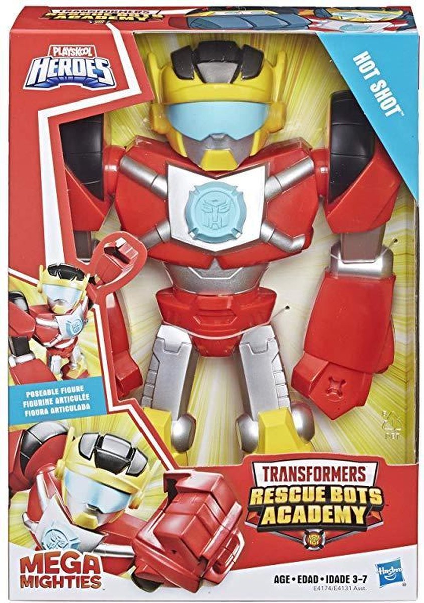 Transformers Rescue Bots Academy Mega Mighties 9-Inch Action Figure -Hot Shot