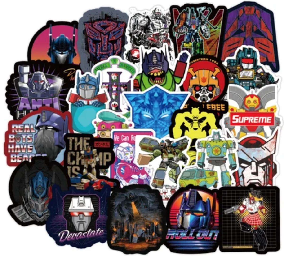 Transformers Stickers - Laptop Stickers - Stickers Volwassenen - 50st - Transformers Speelgoed