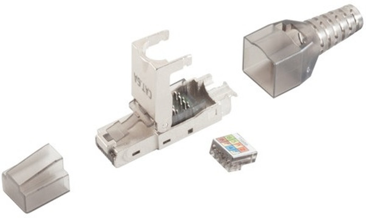 Transmedia RJ45 toolless connector voor CAT6/CAT6a afgeschermde netwerkkabel