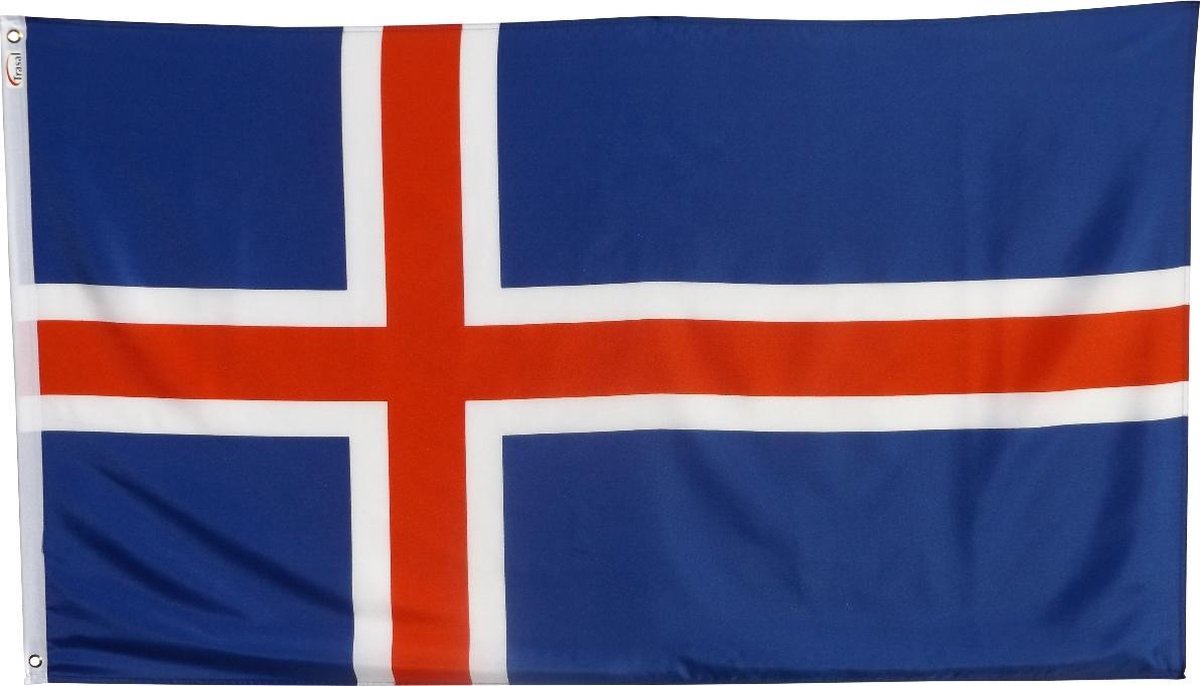 Trasal - vlag Ijsland - ijslandse vlag - 150x90cm