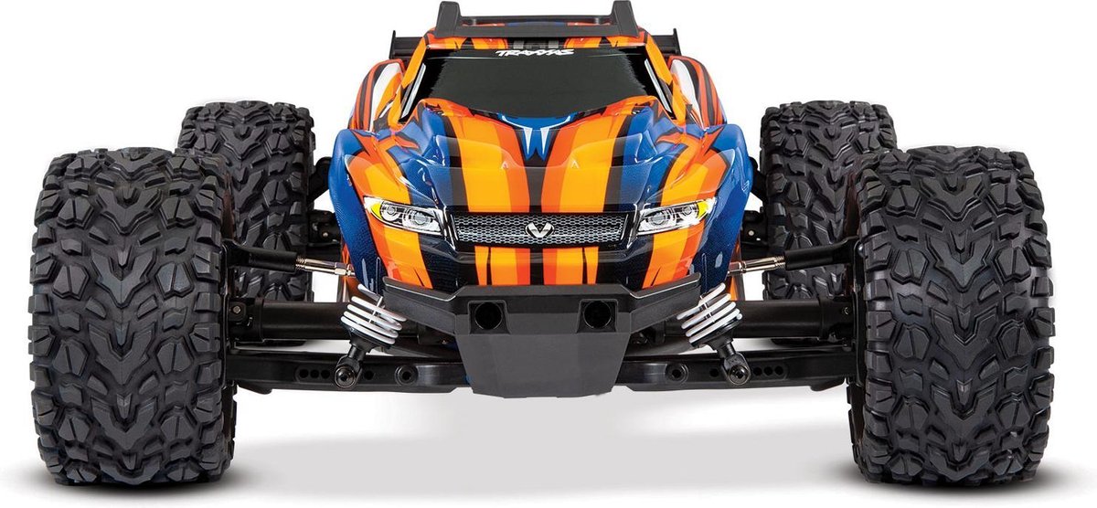 Traxxas Rustler 4X4 VXL Brushless Stadium Truck RTR TSM 2.4Ghz TRX67076-4 zonder batterij en lader oranje