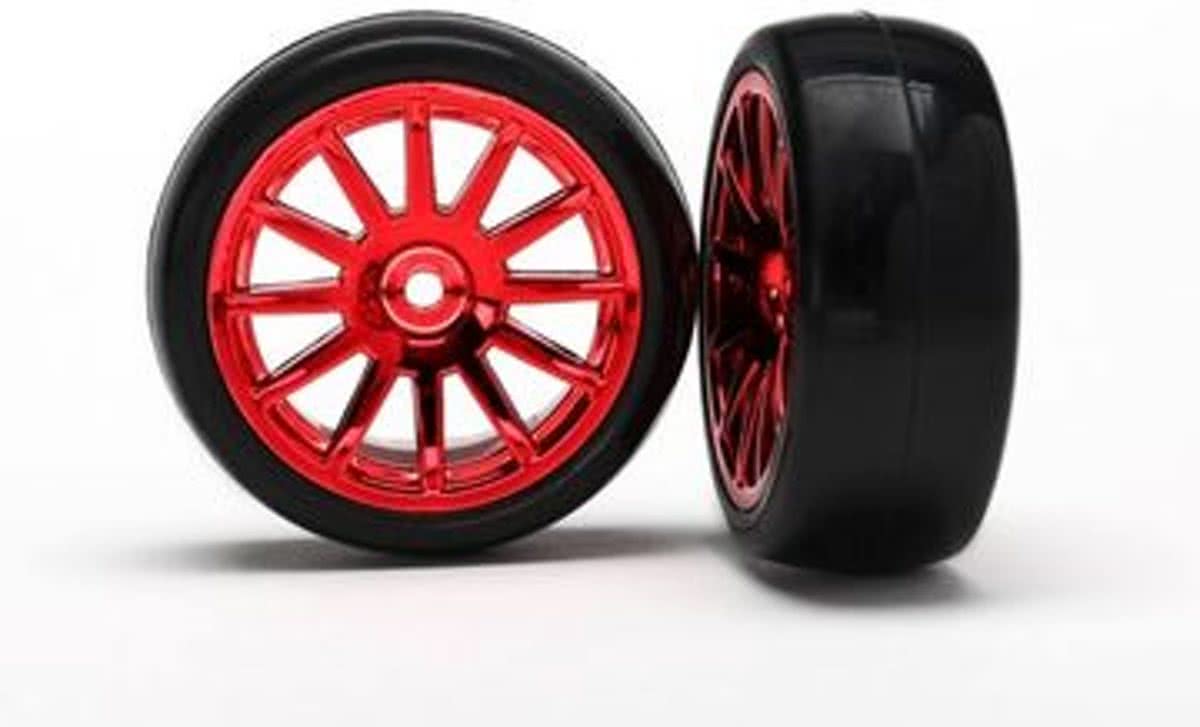 12-Sp Red Wheels, Slick Tires Tires & Wh