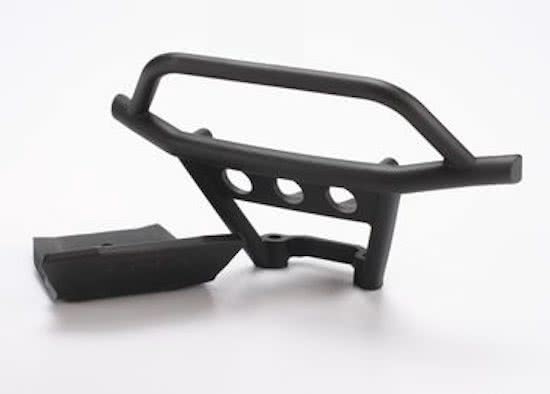 Bumper, front/ skidplate, front (black)