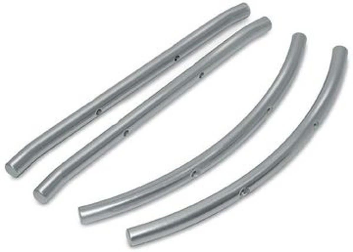 Bumpers, 6061-T6, brushed aluminum (f&r)