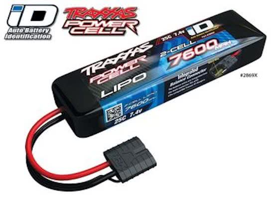 Power Cell LiPo 7600mAh 7.4V 2S 25C , Summit, E-Revo Slas ID