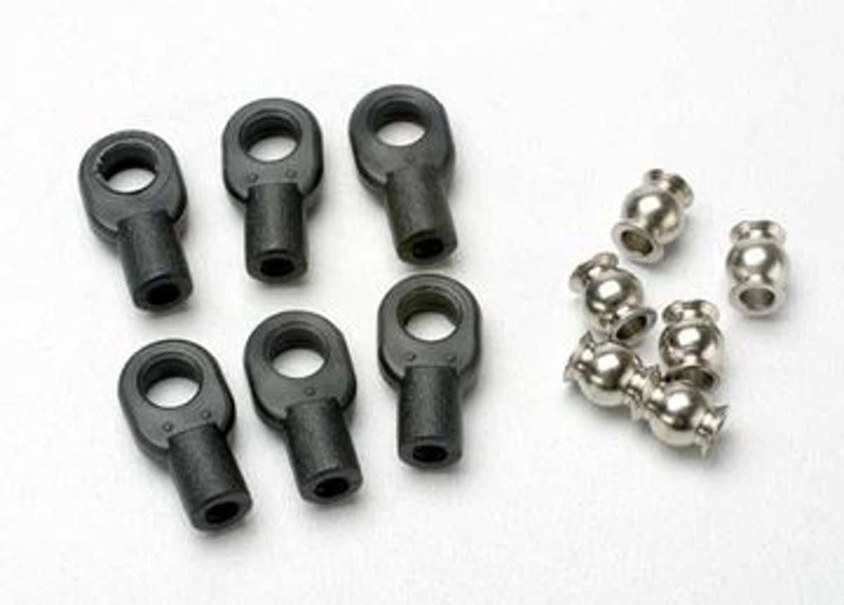 Rod ends, small, with hollow balls (6) (for Revo steering li