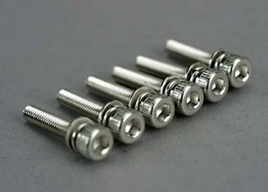 Screws, 3x15mm cap-head machine (hex drive) (with split and