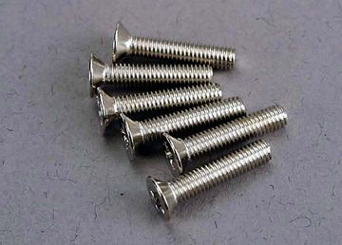 Screws, 3x15mm countersunk machine (6)