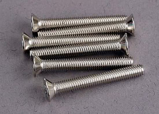 Screws, 3x24mm countersunk machine (6)